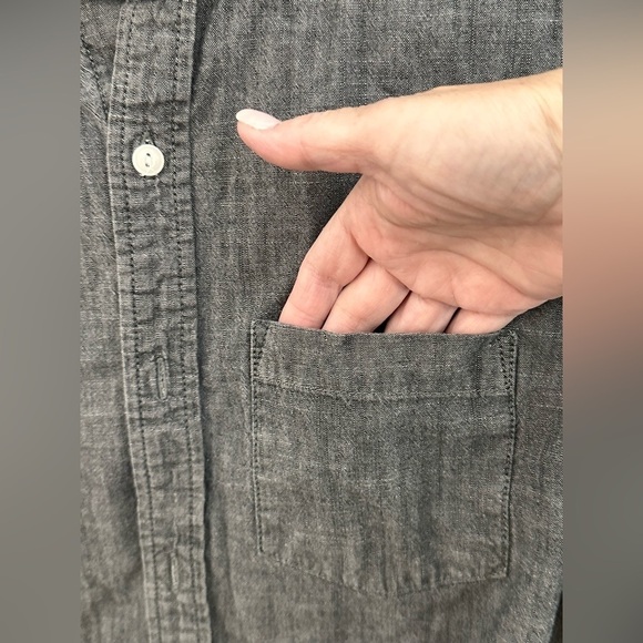 🎉Men’s Old Navy Shirt Button-Up, Long Sleeve, Size Small, Chambray Gray - Picture 5 of 6